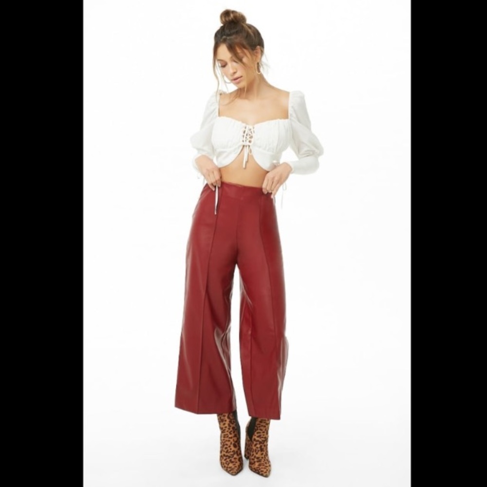 Faux Leather Ankle Pants